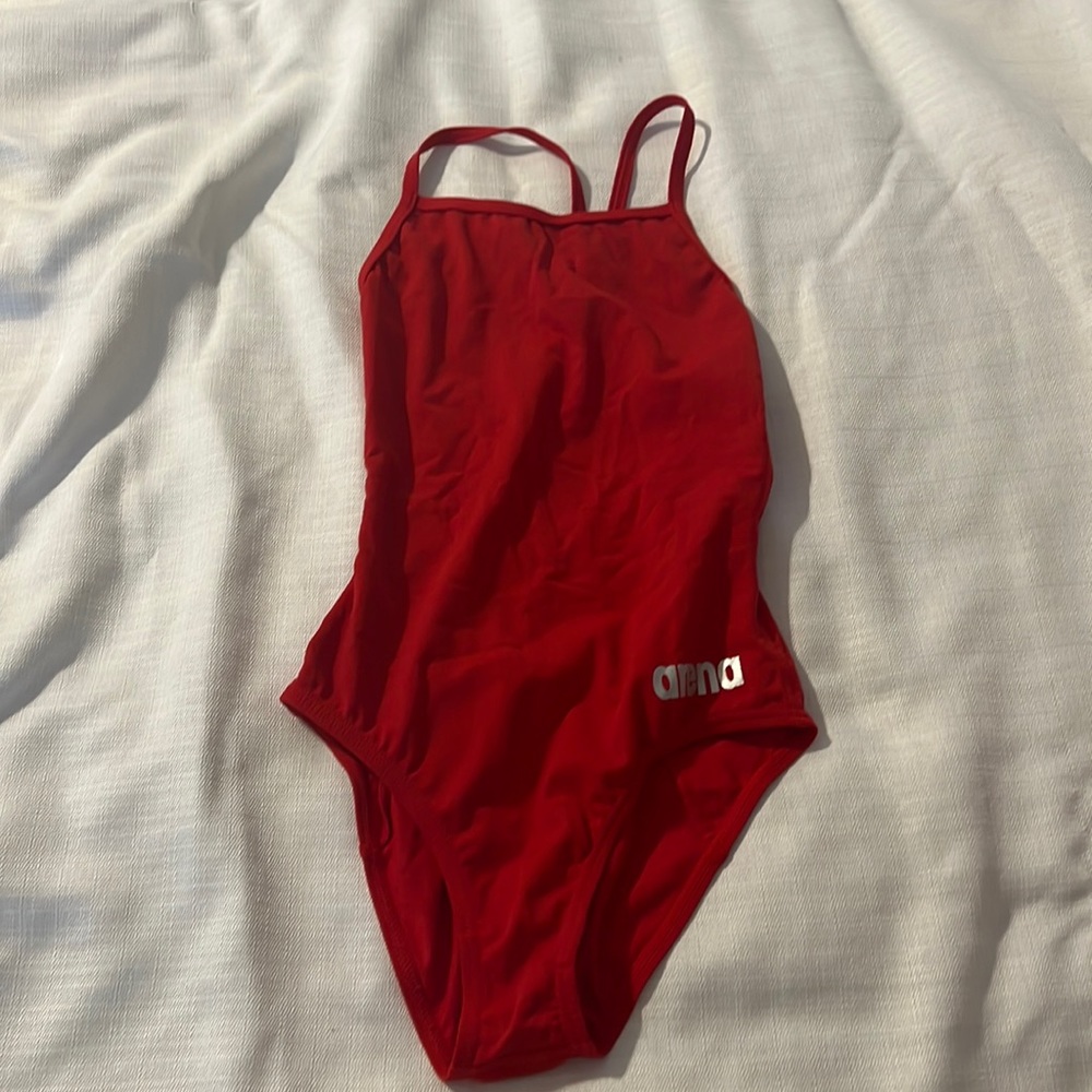 Excellent condition red Arena swimsuit size 10